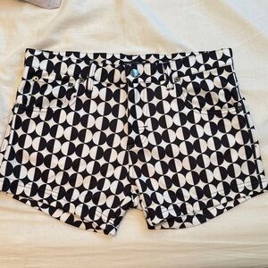 Andrew Christian Black and White Geometric Jean Shorts